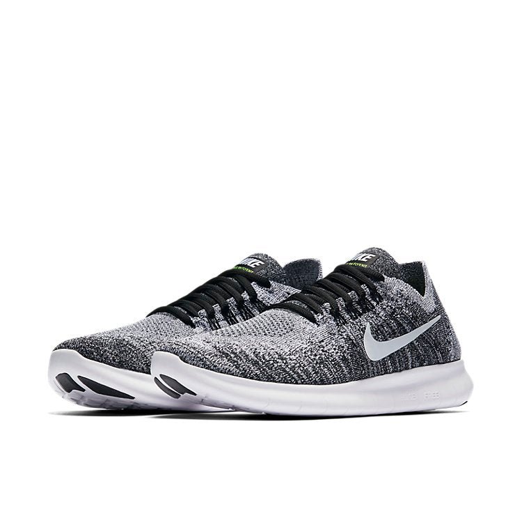 (WMNS) Nike Free RN Flyknit 'Black White' 880844-003 - Image 3