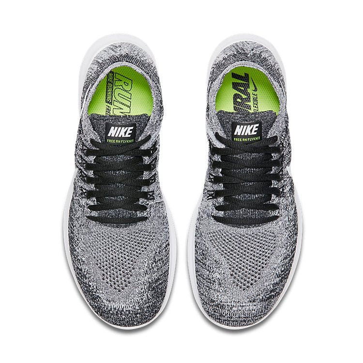 (WMNS) Nike Free RN Flyknit 'Black White' 880844-003 - Image 4