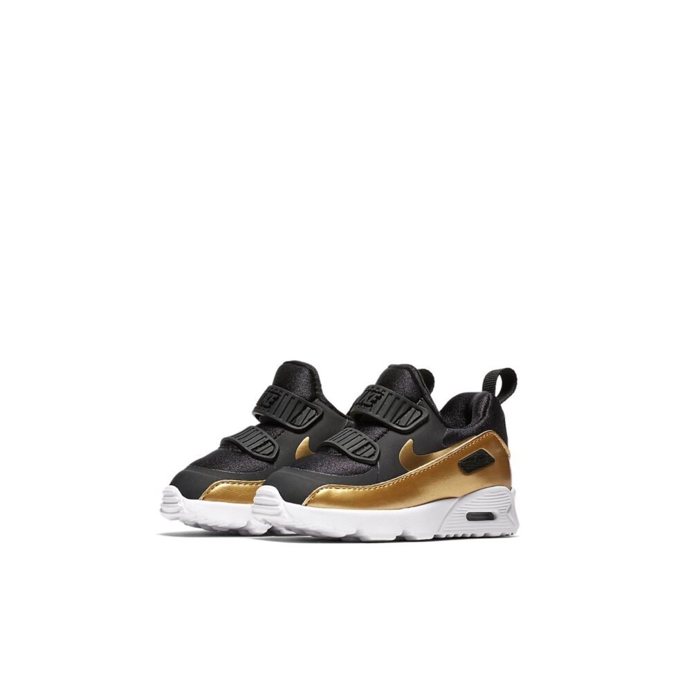 (TD) Nike Air Max Tiny 90 'Black Metallic Gold' 881928-006 - Image 4