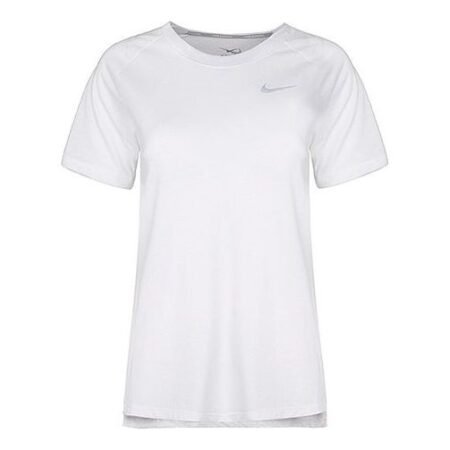 (WMNS) Nike Dri-Fit Tailwind Short Sleeve Running 'White' 890192-100