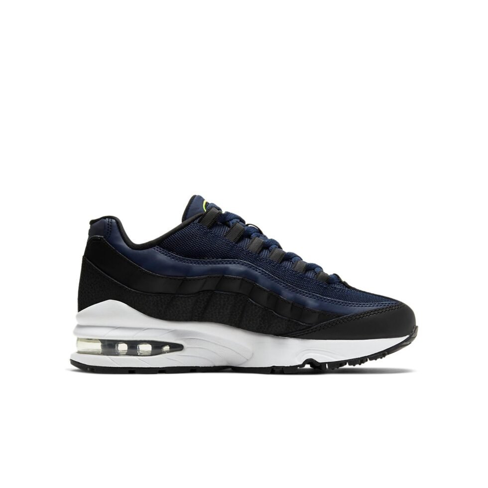 (GS) Nike Air Max 95 'Midnight Navy Lemon Venom' 905348-037 - Image 2