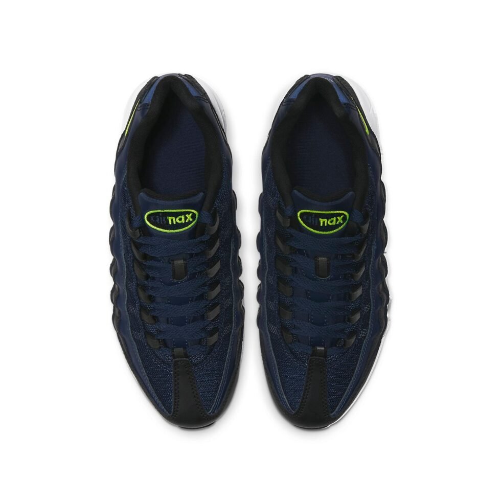 (GS) Nike Air Max 95 'Midnight Navy Lemon Venom' 905348-037 - Image 4