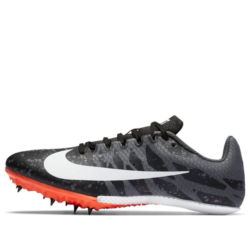 (WMNS) Nike Air Zoom Rival S 9 Spikes 'Paint Splatter Black Iron Grey' 907565-008