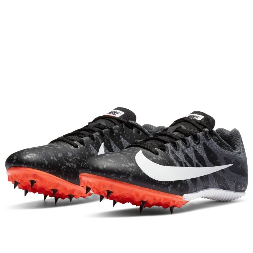 (WMNS) Nike Air Zoom Rival S 9 Spikes 'Paint Splatter Black Iron Grey' 907565-008 - Image 4