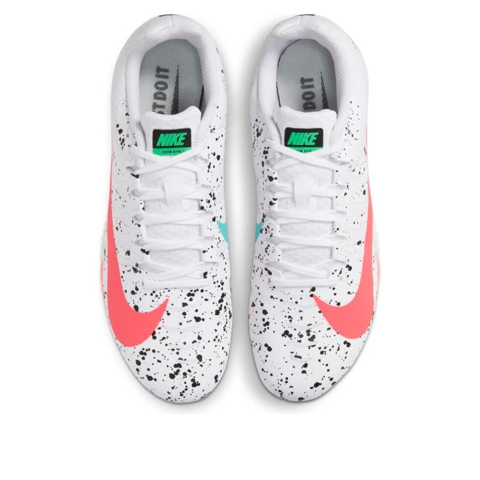 (WMNS) Nike Air Zoom Rival S 9 'Paint Splatter White Crimson Jade' 907565-101 - Image 2
