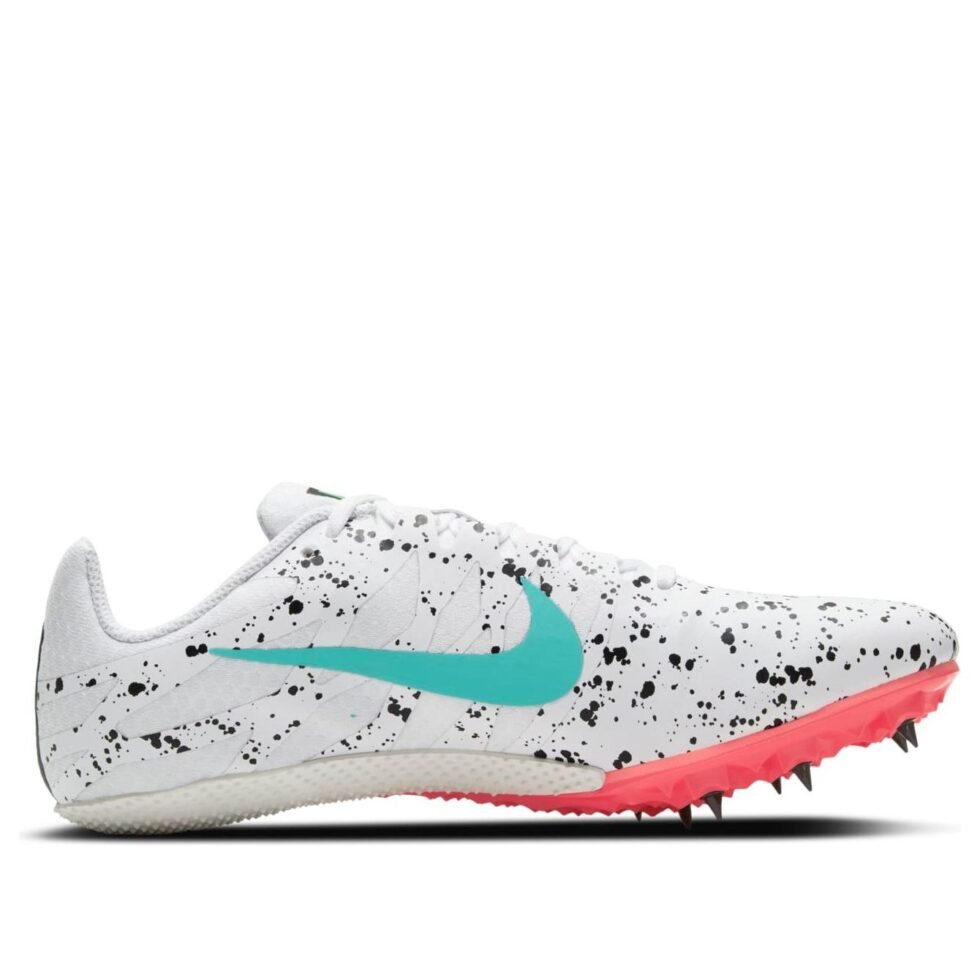(WMNS) Nike Air Zoom Rival S 9 'Paint Splatter White Crimson Jade' 907565-101 - Image 6