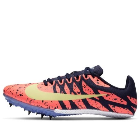 (WMNS) Nike Air Zoom Rival S 9 Spikes 'Paint Splatter Bright Mango Zitron' 907565-801