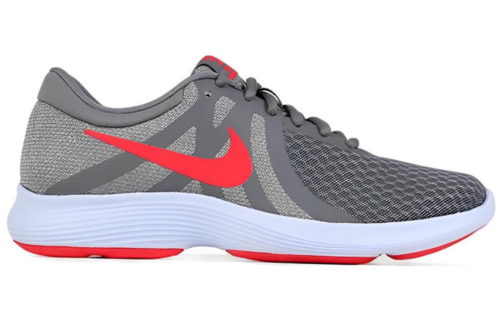 (WMNS) Nike Revolution 4 'Grey Crimson' 908999-018 - Image 2
