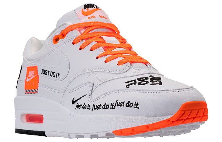 (WMNS) Nike Air Max 1 LX 'Just Do It White Orange' 917691-100 - Image 3