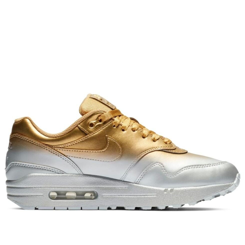 (WMNS) Nike Air Max 1 LX 'Metallic Gold Platinum' 917691-700 - Image 2