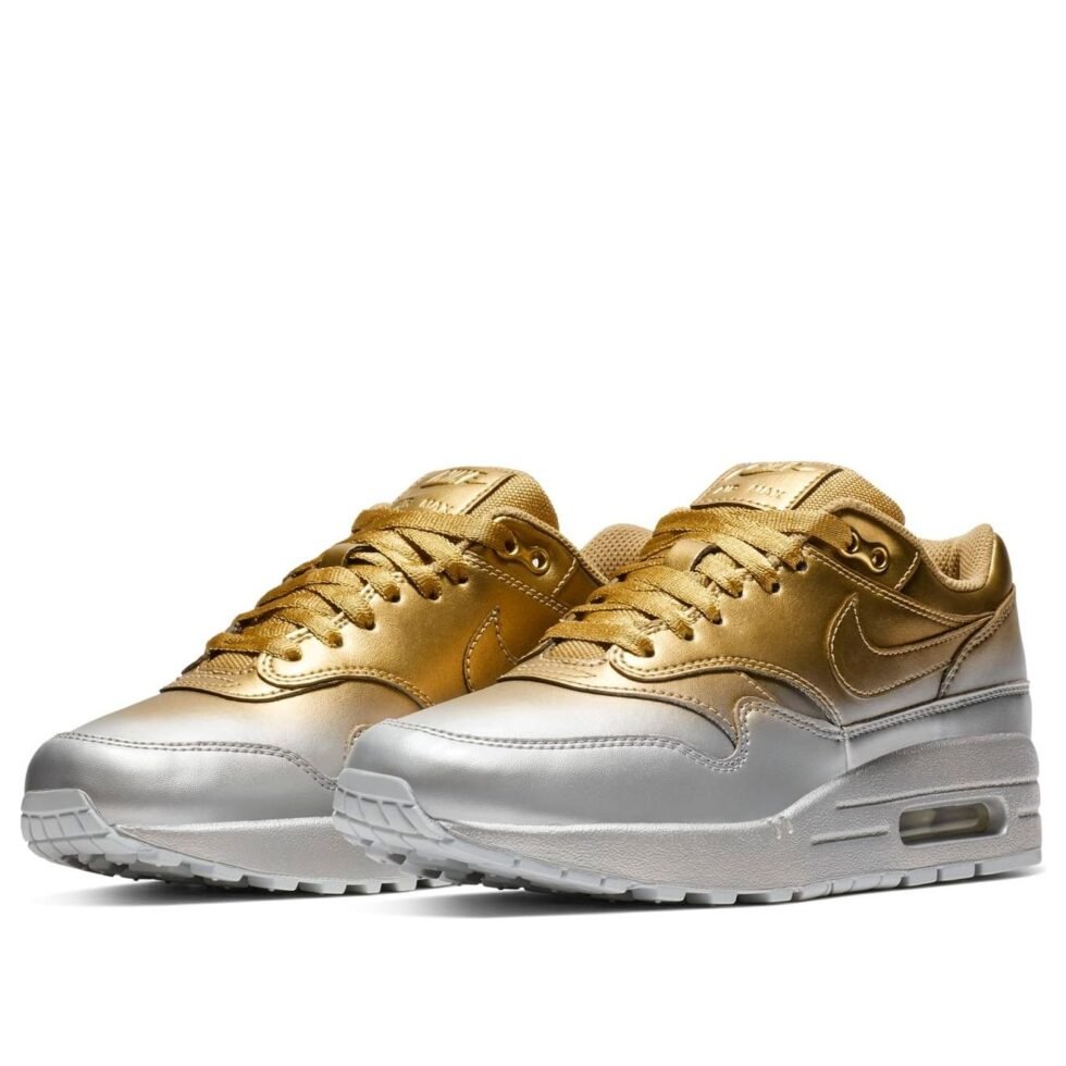 (WMNS) Nike Air Max 1 LX 'Metallic Gold Platinum' 917691-700 - Image 3