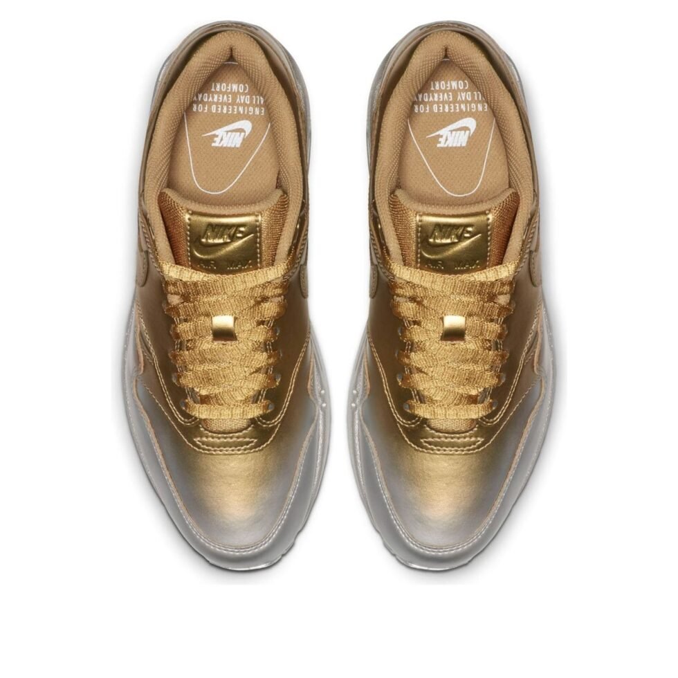 (WMNS) Nike Air Max 1 LX 'Metallic Gold Platinum' 917691-700 - Image 4
