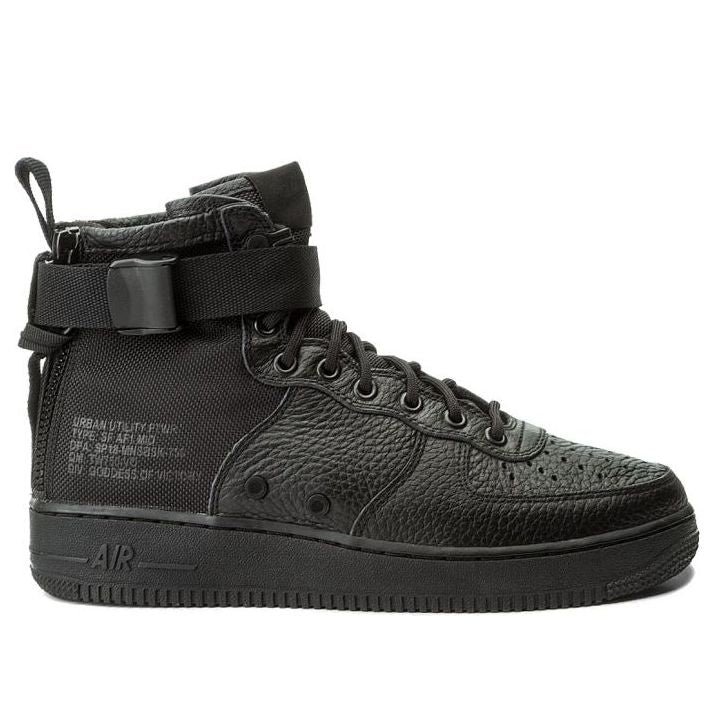 Nike SF Air Force 1 Mid 'Triple Black' 917753-005 - Image 2