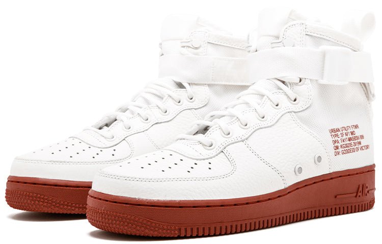 Nike SF Air Force 1 Mid 'Red Ivory' 917753-100 - Image 3