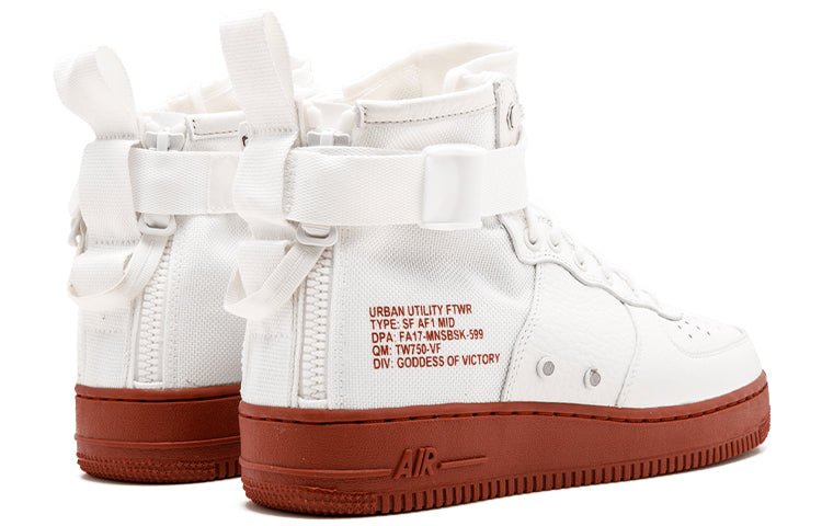 Nike SF Air Force 1 Mid 'Red Ivory' 917753-100 - Image 4