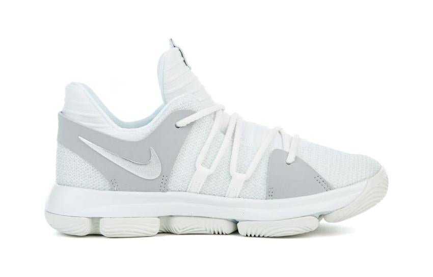 (PS) Nike KD 10 'White Chrome-pure Platinum' 918364-100 - Image 2
