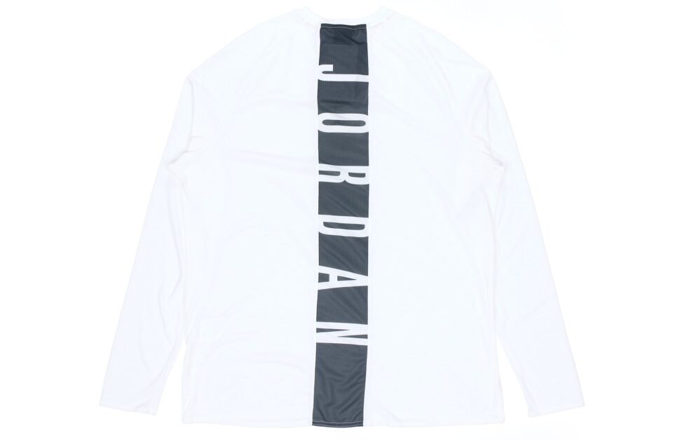 Air Jordan 23 Alpha Dri-Fit Back Printing Long Sleeves White 926437-100 - Image 2
