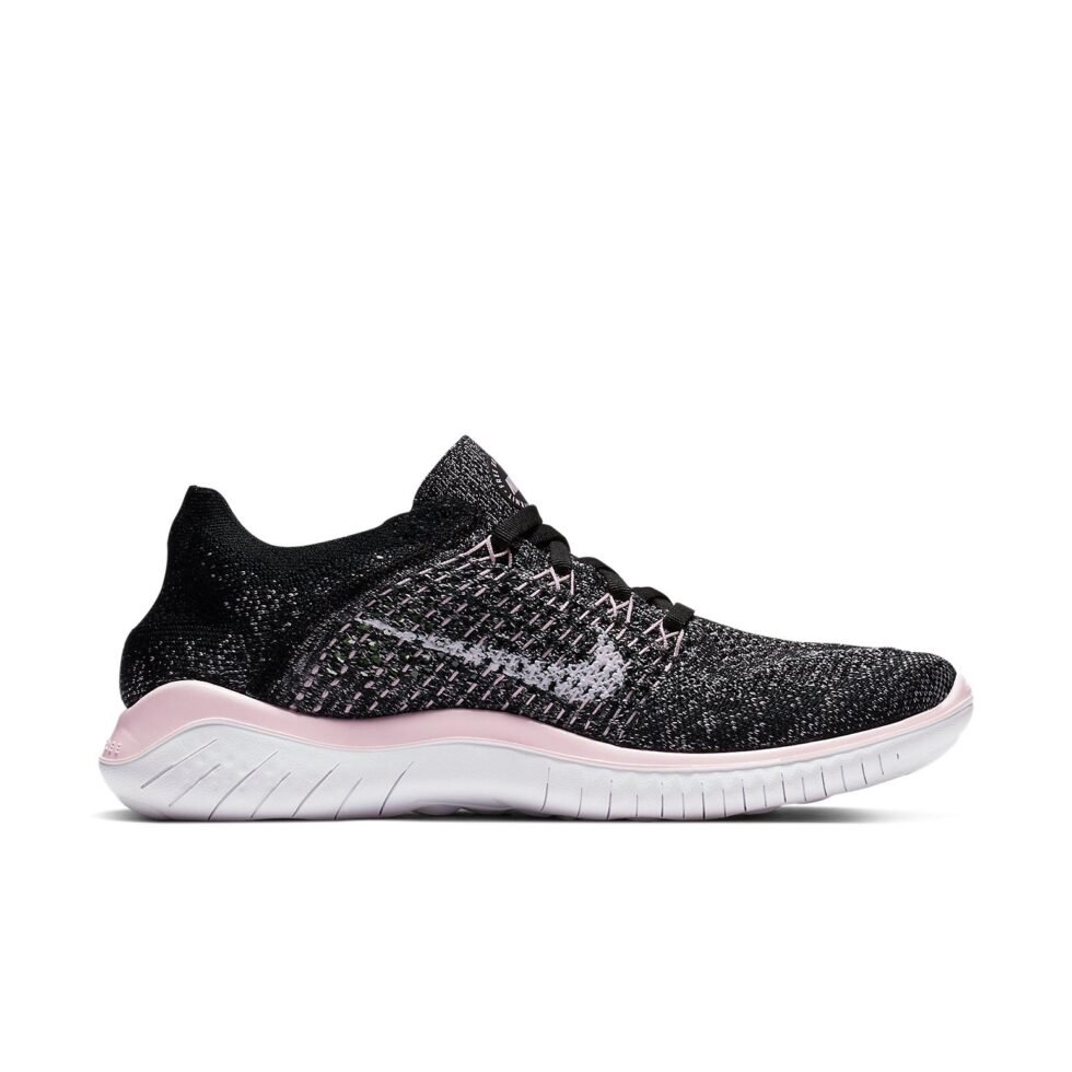 (WMNS) Nike Free RN Flyknit 2018 'Black Pink Foam' 942839-007 - Image 2