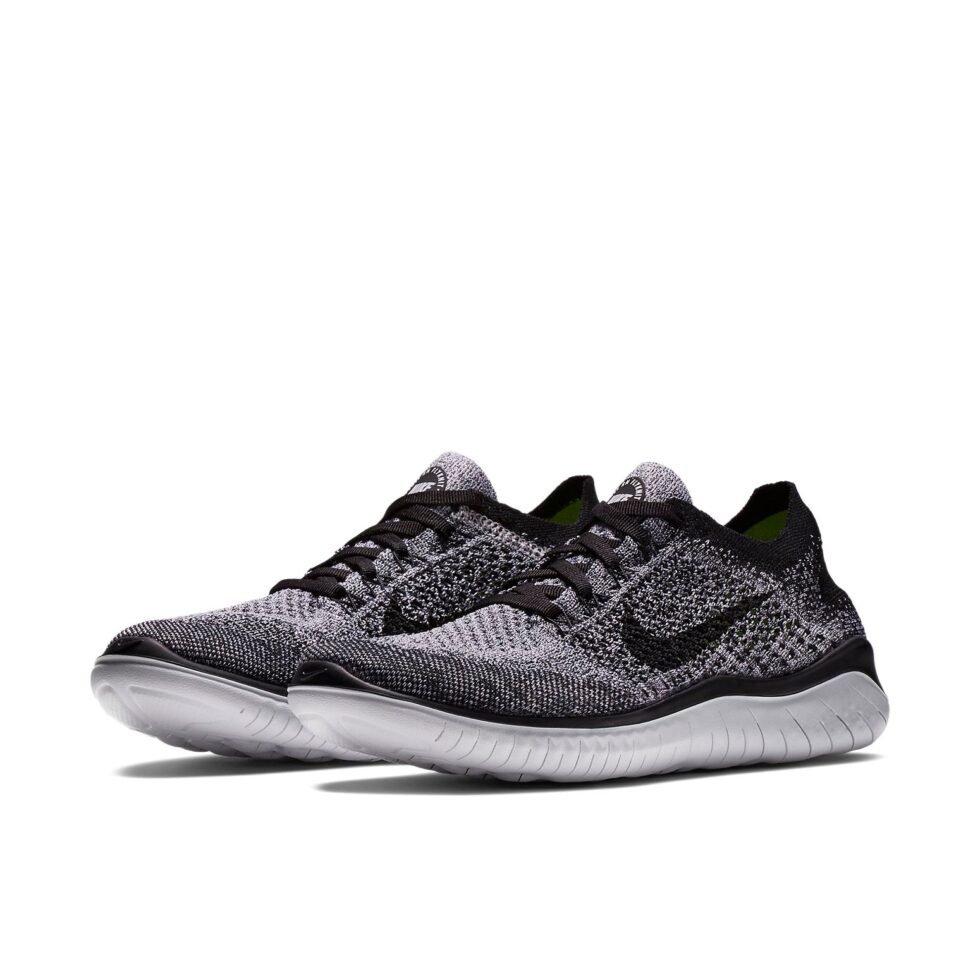 (WMNS) Nike Free RN Flyknit 2018 'White Black' 942839-101 - Image 2