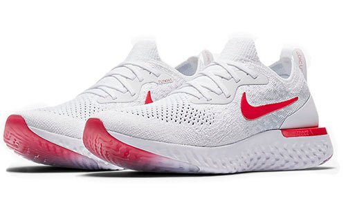 (GS) Nike Epic React Flyknit 'White University Red' 943311-106 - Image 2
