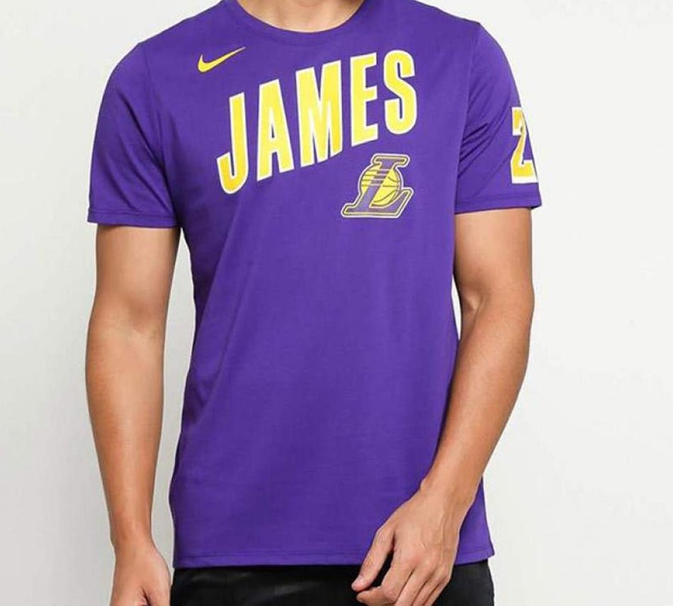 Nike NBA Los Angeles Lakers LeBron James Sports Short Sleeve Purple AH0078-551 - Image 3