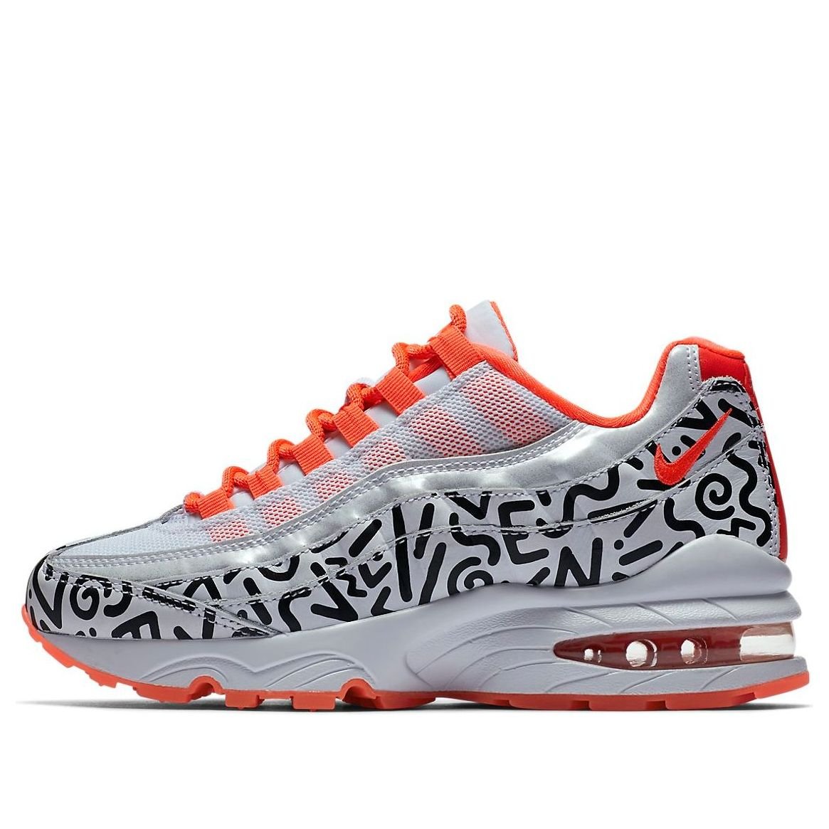 (GS) Nike Air Max 95 'White Black Crimson' AH3808-100