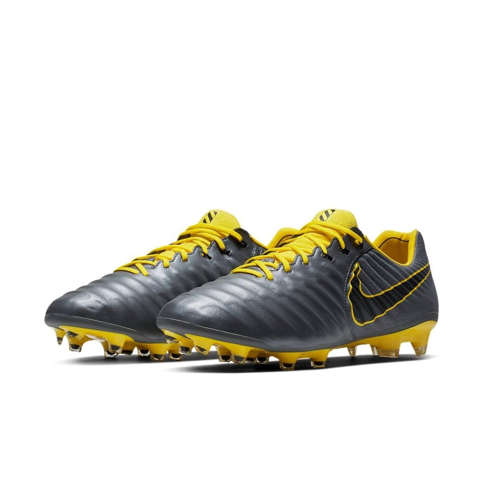 Nike Tiempo Legend 7 Elite FG 'Dark Grey Opti Yellow' AH7238-070 - Image 3