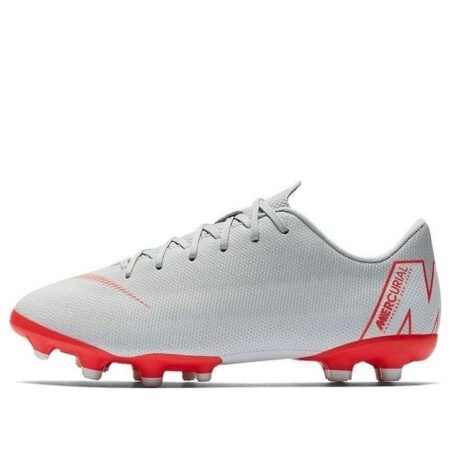(GS) Nike Mercurial Vapor 12 Academy MG 'Wolf Grey Crimson' AH7347-060