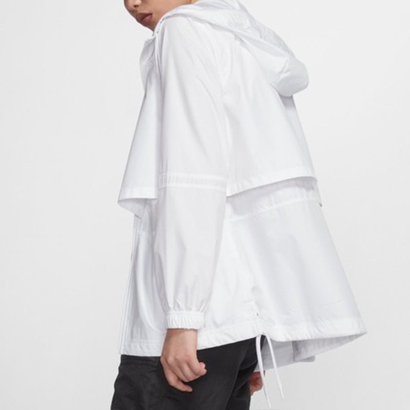 (WMNS) Nike As W Nsw Jkt Wvn Sports Running Windproof Jacket Autumn White AJ2983-101 - Image 4