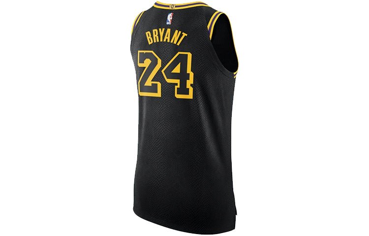Nike Lakers City Edition Kobe Bryant Authentic 'Black Yellow' AJ6430-011 - Image 2