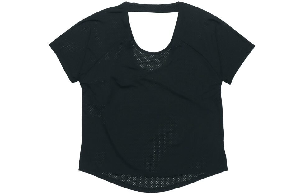 (WMNS) Nike Breathe Miler Running Short Sleeve Sports BRA Professional Black AJ8142-010 - Image 2