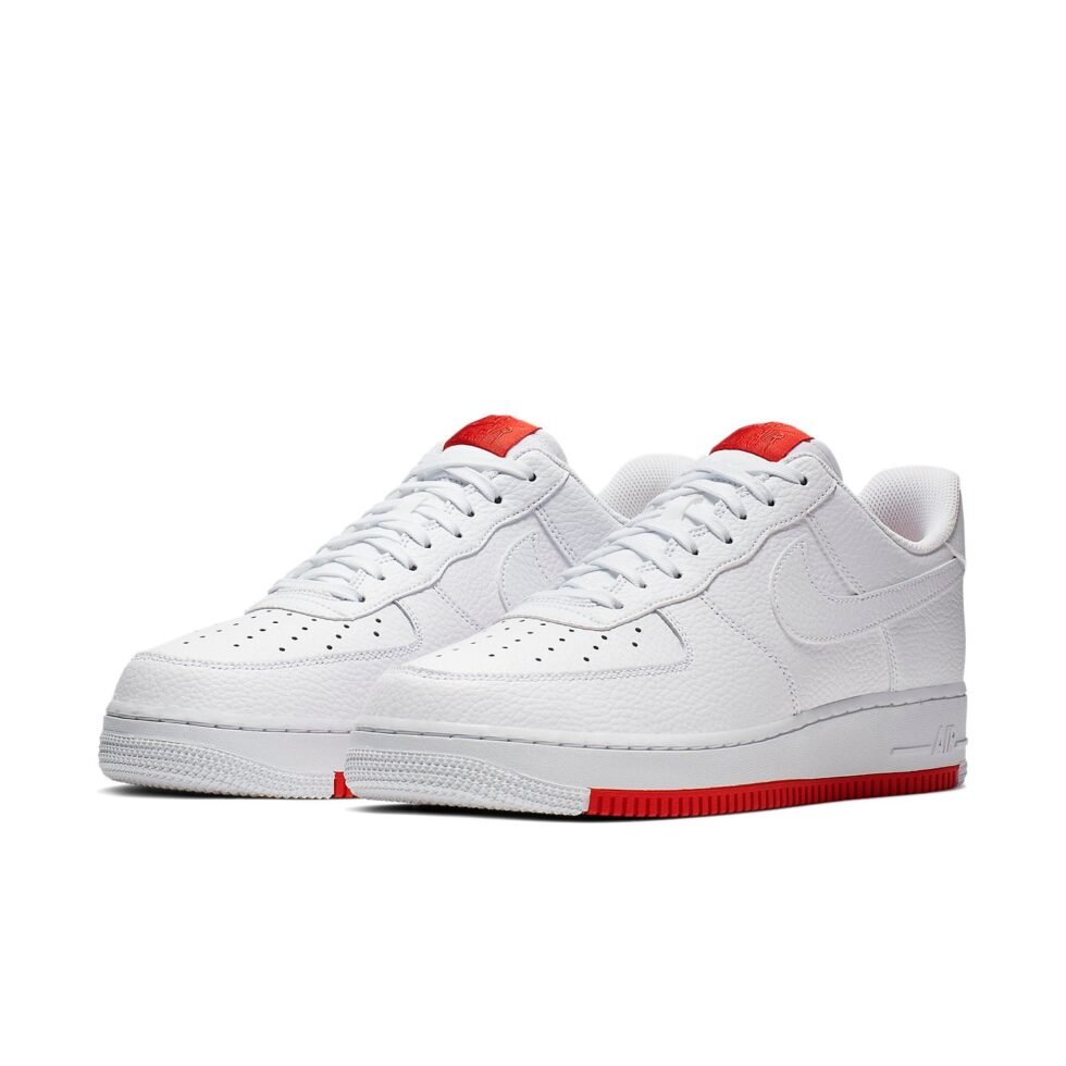 Nike Air Force 1 Low '07 1 'White Red' AO2409-101 - Image 2