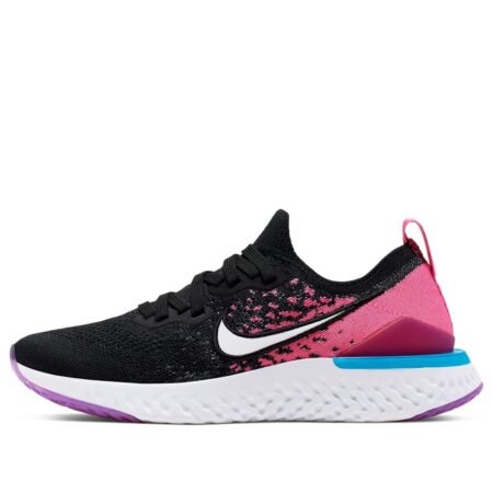 (GS) Nike Epic React Flyknit 2 'Black Pink Blast' AQ3243-016
