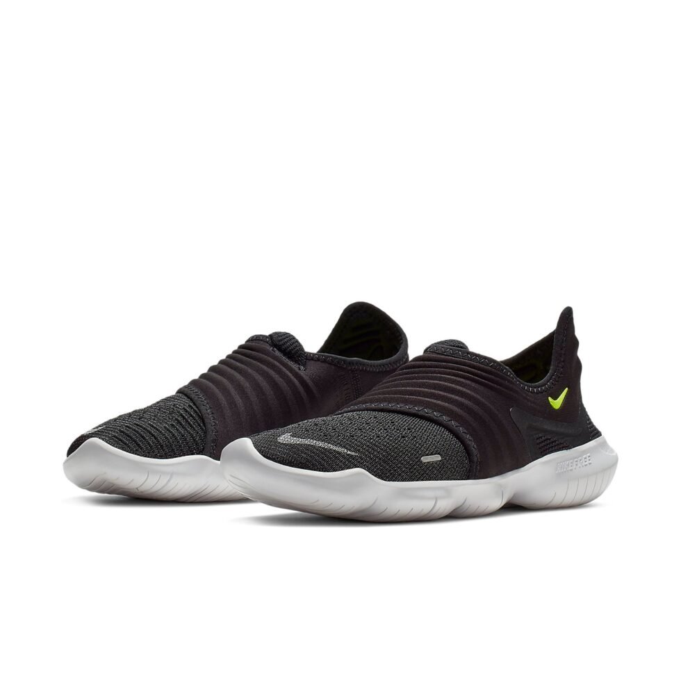 (WMNS) Nike Free RN Flyknit 3.0 'Black Volt' AQ5708-001 - Image 3
