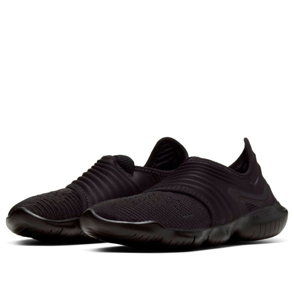 (WMNS) Nike Free RN Flyknit 3.0 'Triple Black' AQ5708-006 - Image 3