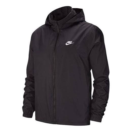 Nike Running Training Woven Breathable hooded Windproof Jacket Black AR2239-010