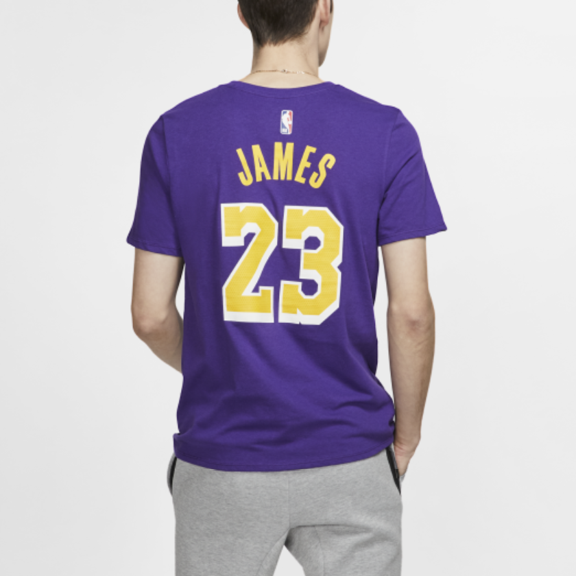 Nike NBA James LeBron James lakers limited Jersey Short Sleeve Purple AR4888-557 - Image 4