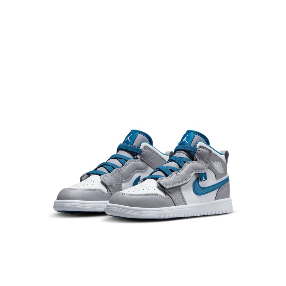 (PS) Air Jordan 1 Mid Alt 'Cement Grey True Blue' AR6351-014 - Image 3