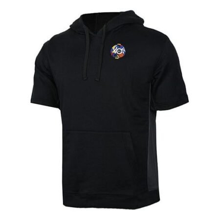 Nike KD Durant Basketball hooded Sports Short Sleeve Black AT3190-010