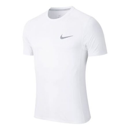 Nike Miler Running Tops Quick Dry Short Sleeve White AT3952-100