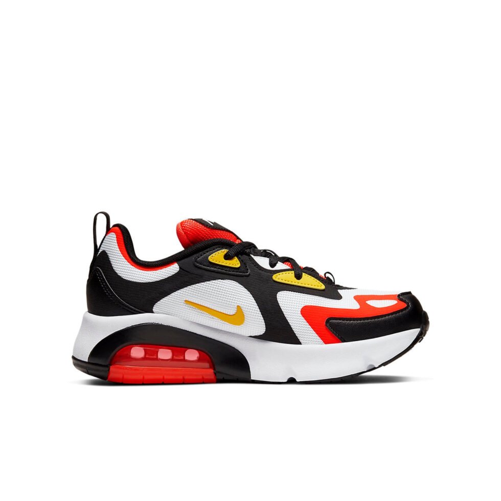 (GS) Nike Air Max 200 'Black Bright Crimson' AT5627-005 - Image 2