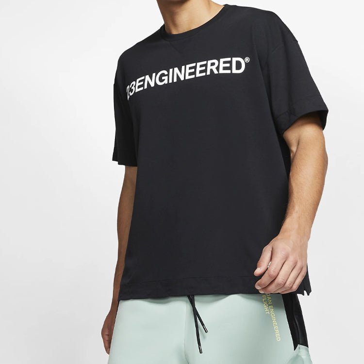 Men's Air Jordan 23 Engineered Sports Round Neck Short Sleeve Black T-Shirt AT9788-010 - Image 3