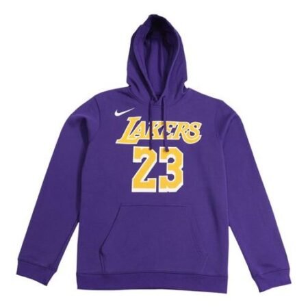 Nike NBA lakers LeBron James Basketball Sports Fleece Lined Pullover Purple AV0401-504