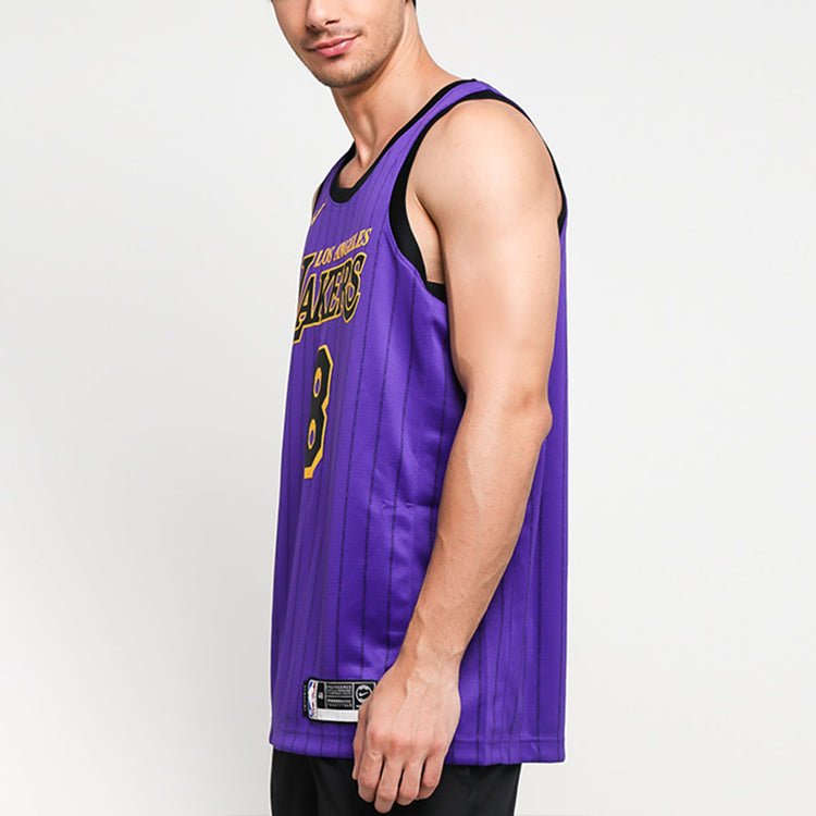 Nike NBA Jersey Kobe Bryant SW Fan Edition 18-19 Season City limited lakers No. 8 Purple AV4270-504 - Image 5