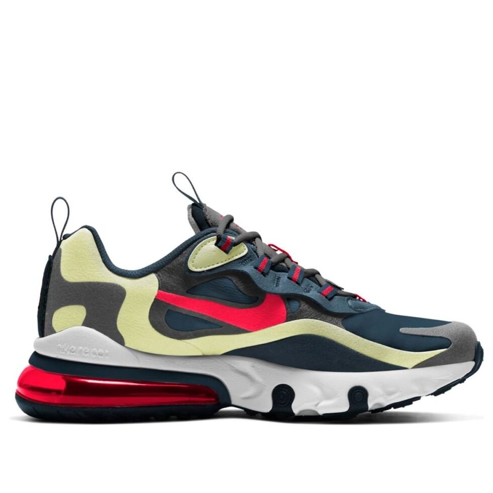 (GS) Nike Air Max 270 React 'Iron Grey Lime Crimson' BQ0103-015 - Image 2