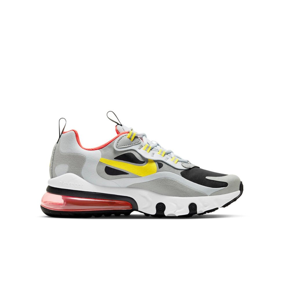 (GS) Nike Air Max 270 React 'Smoke Grey High Voltage' BQ0103-023 - Image 2