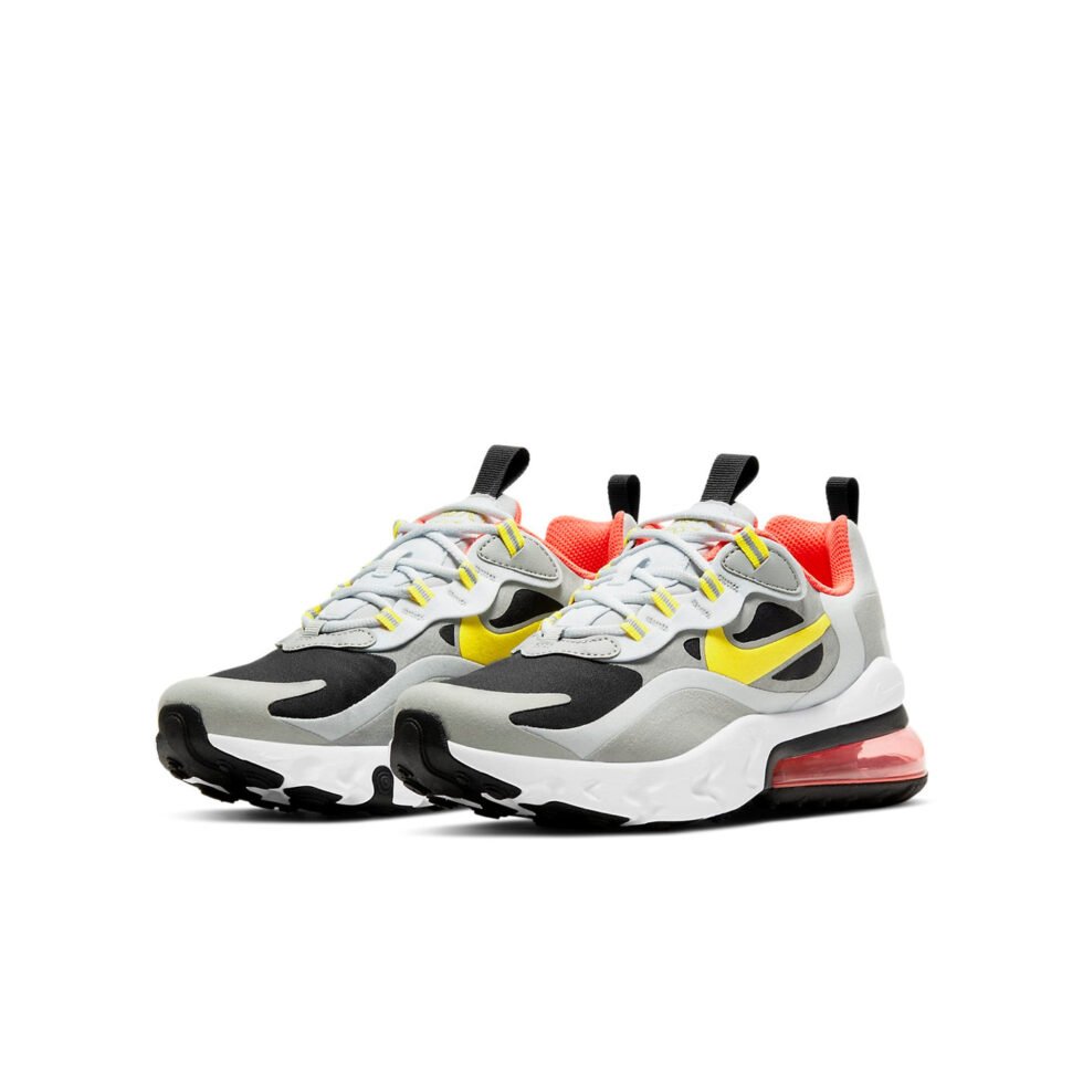 (GS) Nike Air Max 270 React 'Smoke Grey High Voltage' BQ0103-023 - Image 3