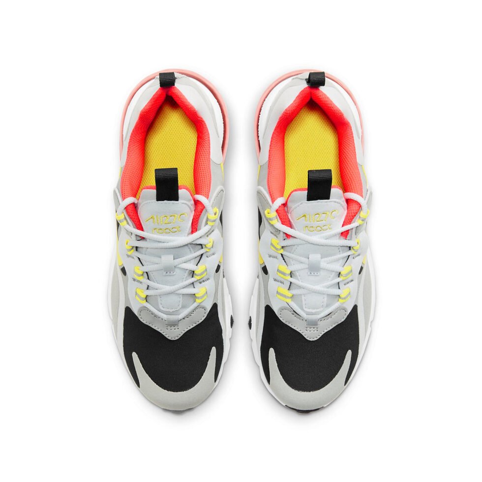 (GS) Nike Air Max 270 React 'Smoke Grey High Voltage' BQ0103-023 - Image 4