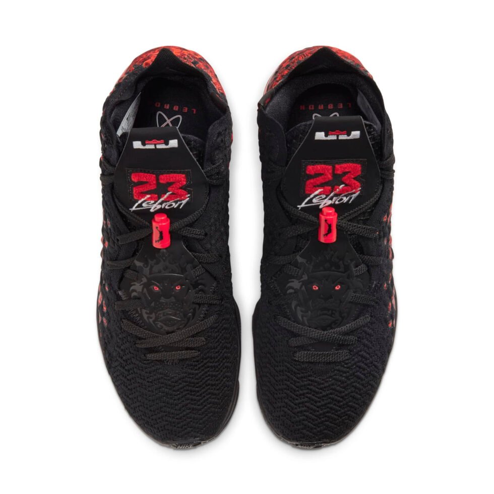 Nike LeBron 17 EP 'Infrared VI 'Black White University Red' BQ3178-006 - Image 4