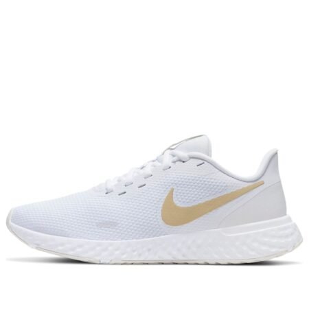 (WMNS) Nike Revolution 5 White/Gold BQ3207-108